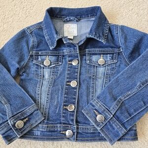 The Childrens Place Girls Blue Denim Jean Jacket Youth Size 4
